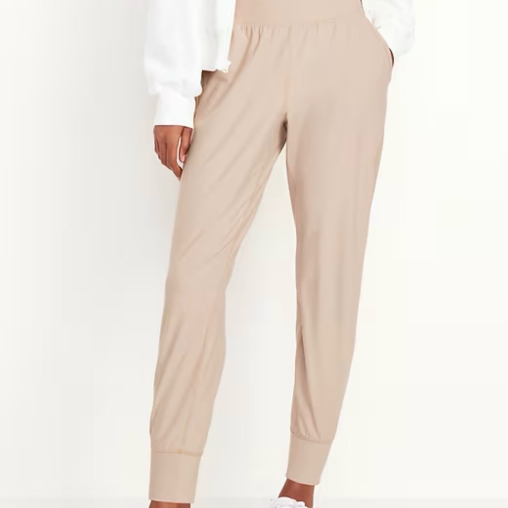 Old Navy Women's Beige High Rise Jogger Pants -Size XL